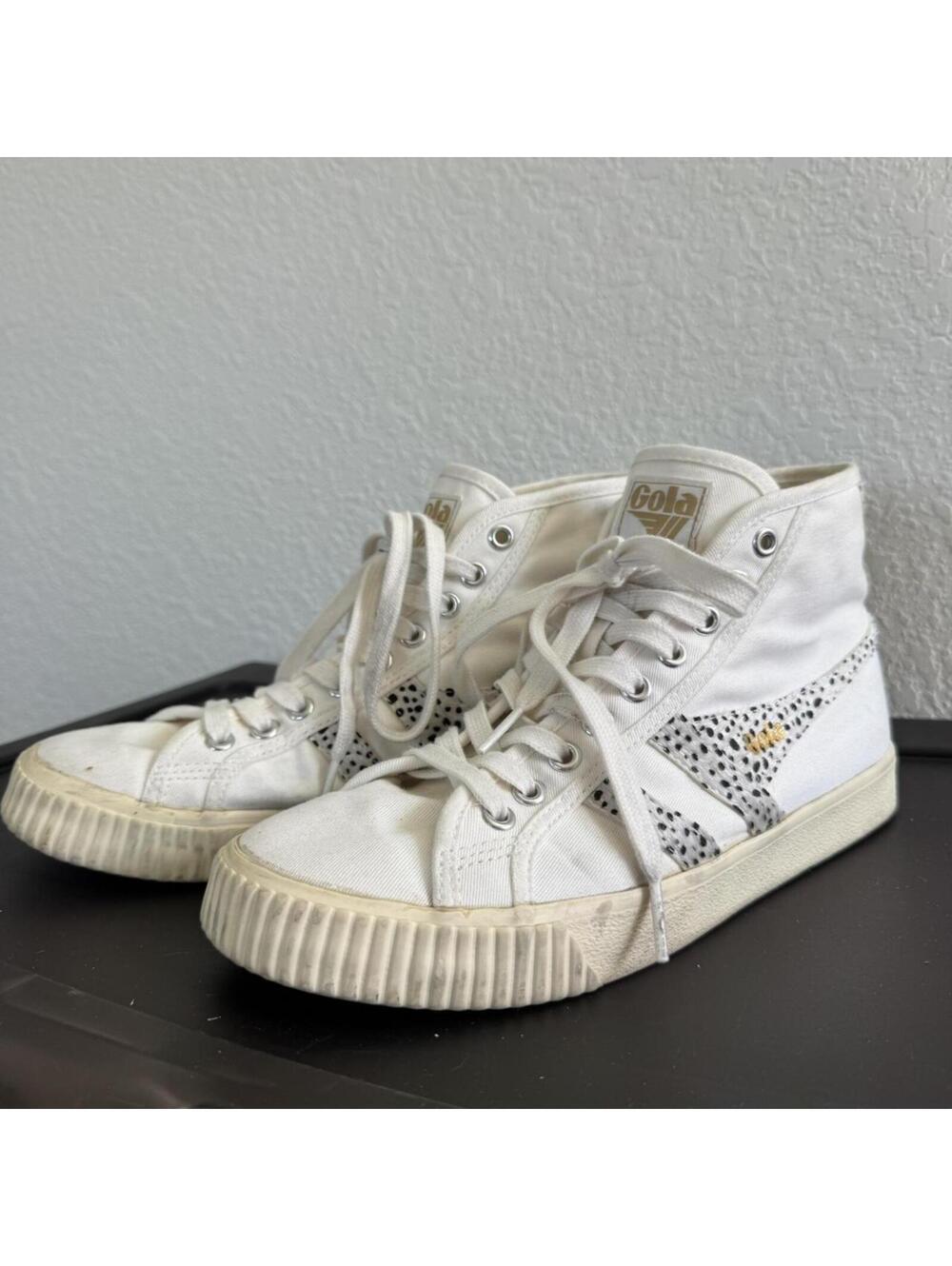 Goal Tennis Mark Cox High Top Canvas Sneakers, Size 8
